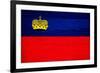 Liechtenstein Flag Design with Wood Patterning - Flags of the World Series-Philippe Hugonnard-Framed Art Print