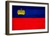 Liechtenstein Flag Design with Wood Patterning - Flags of the World Series-Philippe Hugonnard-Framed Art Print