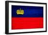 Liechtenstein Flag Design with Wood Patterning - Flags of the World Series-Philippe Hugonnard-Framed Art Print