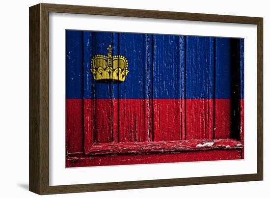 Liechtenstein Flag-budastock-Framed Art Print