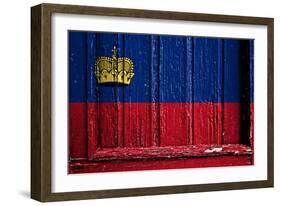 Liechtenstein Flag-budastock-Framed Art Print