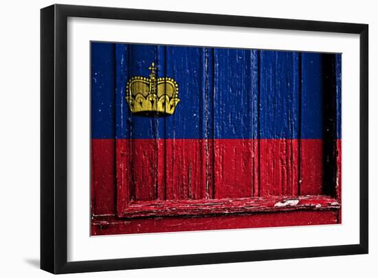 Liechtenstein Flag-budastock-Framed Art Print