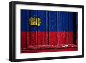 Liechtenstein Flag-budastock-Framed Art Print