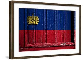 Liechtenstein Flag-budastock-Framed Art Print