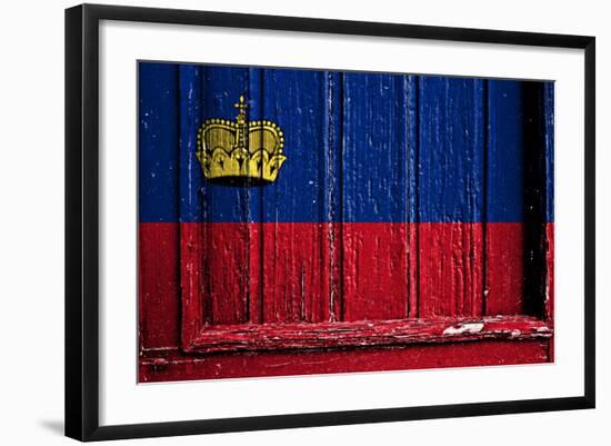 Liechtenstein Flag-budastock-Framed Art Print