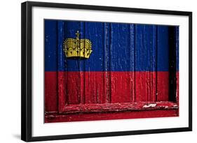 Liechtenstein Flag-budastock-Framed Art Print