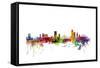 Liege Belgium Skyline-Michael Tompsett-Framed Stretched Canvas