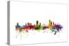 Liege Belgium Skyline-Michael Tompsett-Stretched Canvas