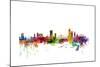 Liege Belgium Skyline-Michael Tompsett-Mounted Art Print