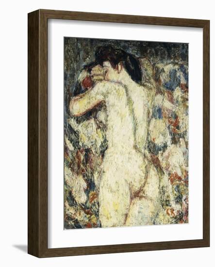 Liegender Frauenakt, 1911 (Oil on Canvas)-Christian Rohlfs-Framed Giclee Print