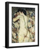 Liegender Frauenakt, 1911 (Oil on Canvas)-Christian Rohlfs-Framed Giclee Print