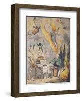 Lieut Goverr Gall-Stone, Inspired by Alecto, or the Birth of Minerva-James Gillray-Framed Giclee Print