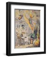 Lieut Goverr Gall-Stone, Inspired by Alecto, or the Birth of Minerva-James Gillray-Framed Giclee Print