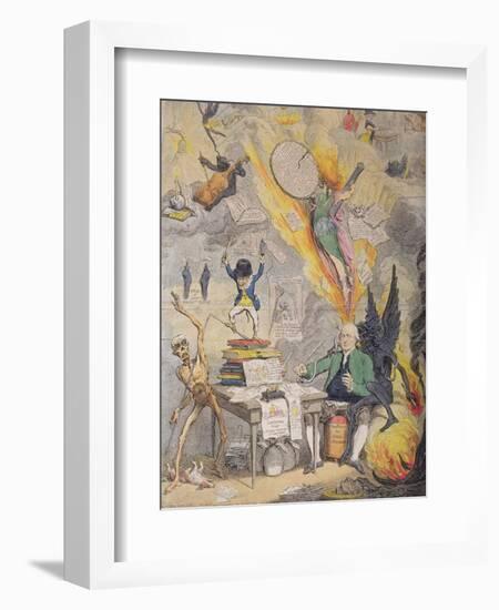 Lieut Goverr Gall-Stone, Inspired by Alecto, or the Birth of Minerva-James Gillray-Framed Giclee Print