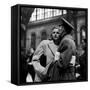 Lieut. John Hancock Spear Kissing His Bride, Ester, While Saying Goodbye in Penn Station-Alfred Eisenstaedt-Framed Stretched Canvas