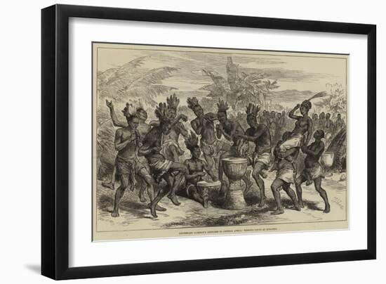 Lieutenant Cameron's Sketches in Central Africa, Wedding Dance at Kibaiyeli-Arthur Hopkins-Framed Giclee Print