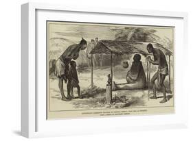 Lieutenant Cameron's Travels in Central Africa, Clay Idol at Bwarwe-null-Framed Giclee Print