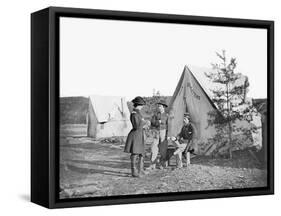 Lieutenant Colonel Michael C. Murphy and Officers at their Encampment-Stocktrek Images-Framed Stretched Canvas