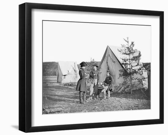 Lieutenant Colonel Michael C. Murphy and Officers at their Encampment-Stocktrek Images-Framed Photographic Print