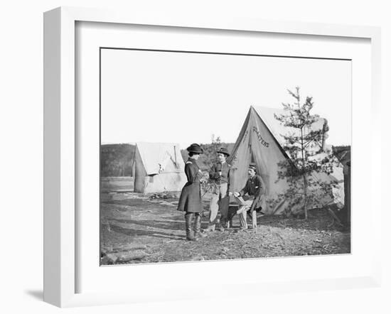 Lieutenant Colonel Michael C. Murphy and Officers at their Encampment-Stocktrek Images-Framed Photographic Print