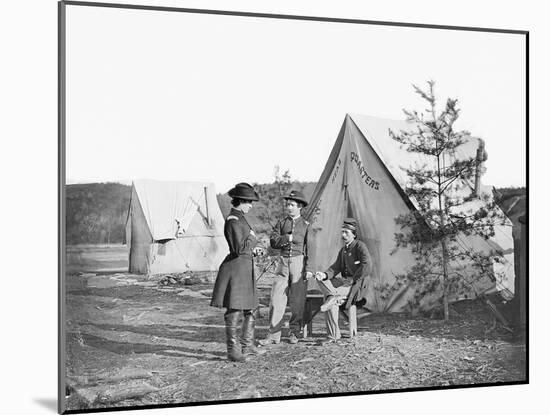 Lieutenant Colonel Michael C. Murphy and Officers at their Encampment-Stocktrek Images-Mounted Photographic Print