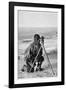 Lieutenant Evans surveying in the Antarctic, 1911-1912-Herbert Ponting-Framed Photographic Print