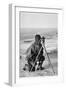 Lieutenant Evans surveying in the Antarctic, 1911-1912-Herbert Ponting-Framed Photographic Print