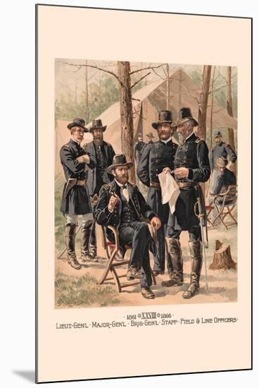 Lieutenant General, Major General, Brigadier General, Staff, Field and Line Officers-H.a. Ogden-Mounted Art Print