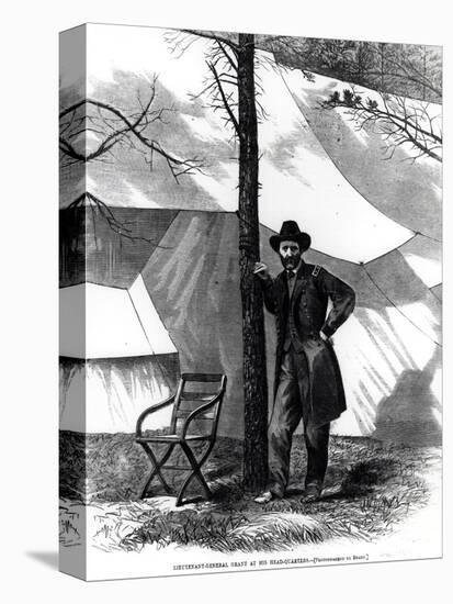 Lieutenant General Ulysses S. Grant (1822-85) at His Head-Quarters, from Harpers Weekly-Mathew Brady-Stretched Canvas