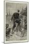 Lieutenant George Martos Riding on a Bicycle from St Petersburg to Paris Attacked by Dogs in a Russ-Charles Joseph Staniland-Mounted Giclee Print