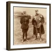 Lieutenant Georges Guynemer and Captain Felix Brocard, French Fighter Pilots, 5 February 1916-null-Framed Giclee Print