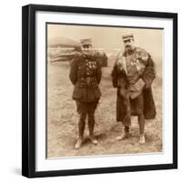 Lieutenant Georges Guynemer and Captain Felix Brocard, French Fighter Pilots, 5 February 1916-null-Framed Giclee Print