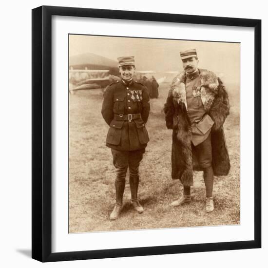 Lieutenant Georges Guynemer and Captain Felix Brocard, French Fighter Pilots, 5 February 1916-null-Framed Giclee Print