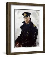 Lieutenant Grahame Johnstone, D.S.C., R.N.V.R. (D.1946) 1940-Doris Clare Zinkeisen-Framed Giclee Print