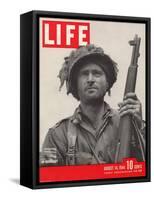 Lieutenant Kelso C. Horne of US Airborne Infantry, Part of Invasion at Normandy, August 14, 1944-Bob Landry-Framed Stretched Canvas