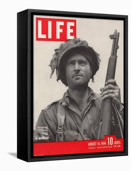 Lieutenant Kelso C. Horne of US Airborne Infantry, Part of Invasion at Normandy, August 14, 1944-Bob Landry-Framed Stretched Canvas