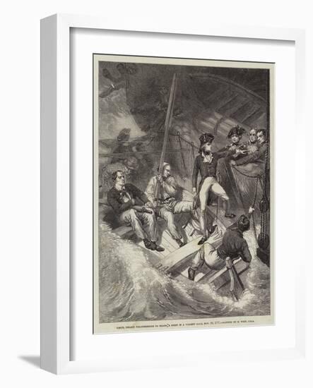 Lieutenant Nelson Volunteering to Board a Prize in a Violent Gale, 20 November 1777-Benjamin West-Framed Giclee Print