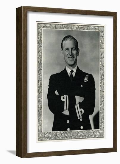 Lieutenant Philip Mountbatten Announcement of His Engagement-Dorothy Wilding-Framed Art Print