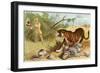 Lieutenant Rice and the Tiger-English School-Framed Giclee Print