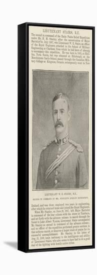 Lieutenant W E Stairs, Re, Second in Command of Mr Stanley's African Expedition-null-Framed Stretched Canvas