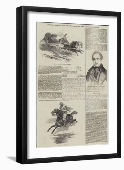 Lieutenant Waghorn's Race with the Bombay Mail, from Alexandria to London-null-Framed Premium Giclee Print