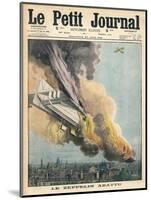 Lieutenant Warneford Shoots Down the First Zeppelin of the War Over Ghent-null-Mounted Art Print