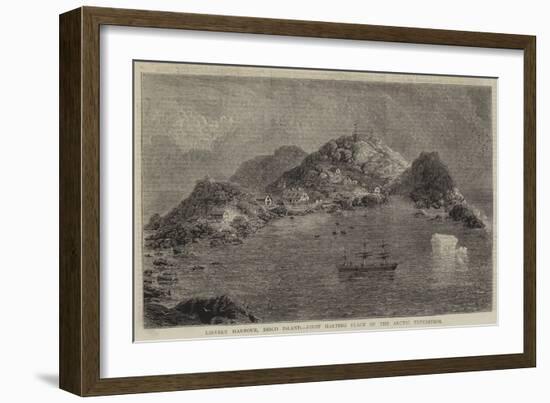 Lievely Harbour, Disco Island, First Halting Place of the Arctic Expedition-null-Framed Giclee Print