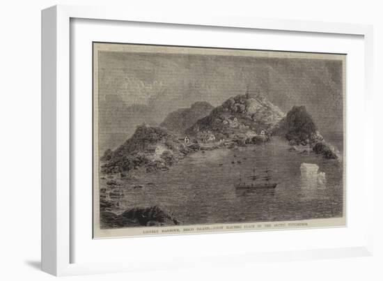 Lievely Harbour, Disco Island, First Halting Place of the Arctic Expedition-null-Framed Giclee Print