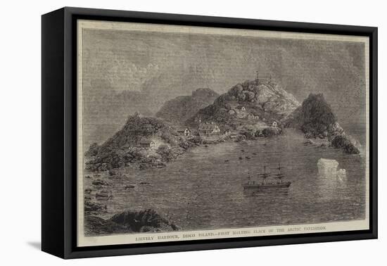 Lievely Harbour, Disco Island, First Halting Place of the Arctic Expedition-null-Framed Stretched Canvas