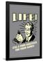 Life A Poor Substitute For Video Games Funny Retro Poster-Retrospoofs-Framed Poster