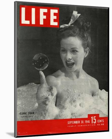 LIFE Actress Jeanne Crain 1946-null-Mounted Art Print