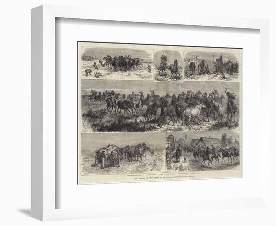 Life Amongst the Wild Horses of the Puszta, or Hungarian Heath Contry-Johann Nepomuk Schonberg-Framed Giclee Print