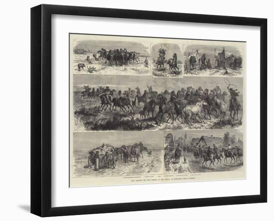 Life Amongst the Wild Horses of the Puszta, or Hungarian Heath Contry-Johann Nepomuk Schonberg-Framed Giclee Print