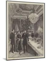 Life at San Remo, the Crown Prince and Family in the Billiard-Room, Villa Zirio, the Christmas Tree-null-Mounted Giclee Print